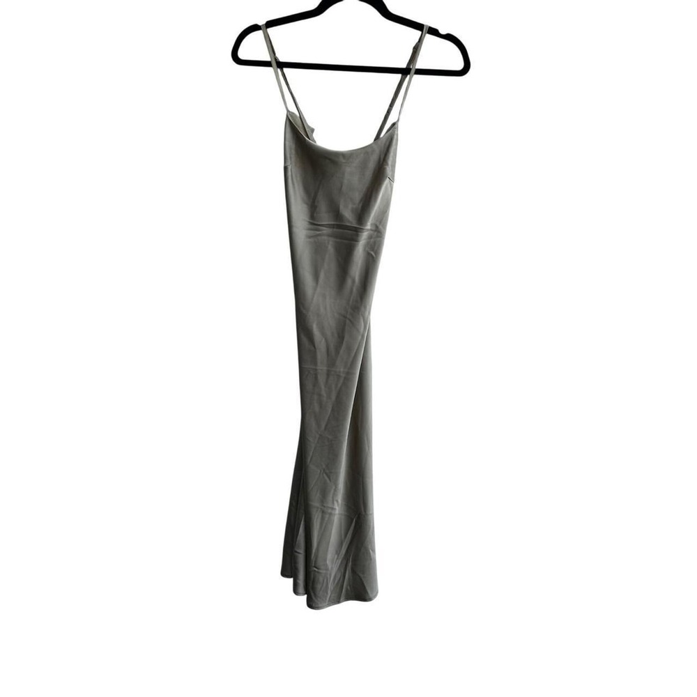 Nasty Gal Collection Maxi Slip Dress Spaghetti Straps Cowl Neck Satin Silky